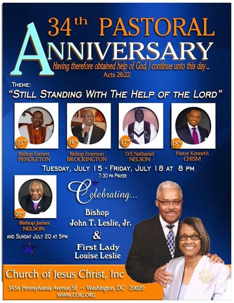 Clergy Appreciation is a special time set aside a time to honor those in the Ministry for the hard work, sacrificial dedication and multiple blessings provided. . Pastor anniversary scriptures and themes